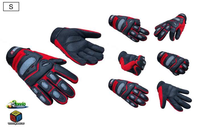 Guantes T-S De Moto Garibaldi Rojos