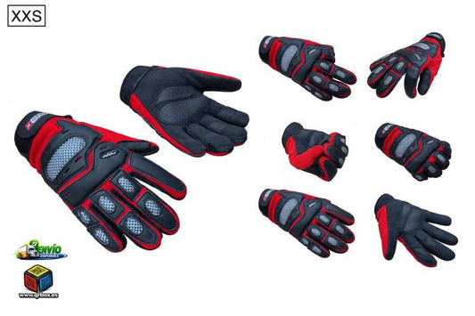 Guantes T-XXS De Moto Garibaldi Rojos