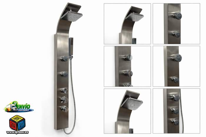 COLUMNA TERMOSTATICA HIDROMASAJE INOX CAPRI - QrBox.es