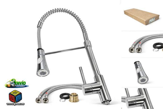 GRIFO DE COCINA MONOMANDO CROMADO ARUBA - QrBox.es