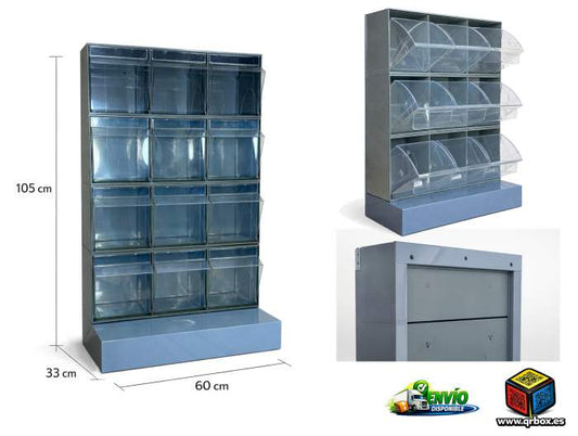 ESTANTERIA 12 CAJONERAS INDUSTRIALES UNIBOX