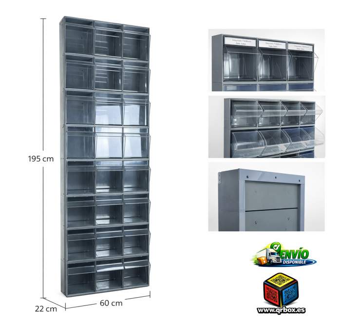 ESTANTERIA 24 CAJONERAS INDUSTRIALES UNIBOX