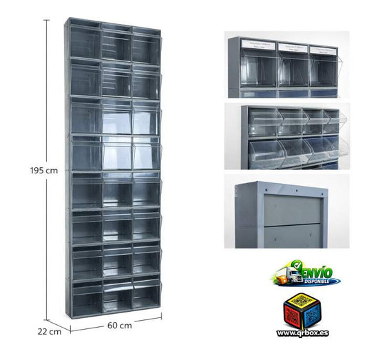 ESTANTERIA 24 CAJONERAS INDUSTRIALES UNIBOX