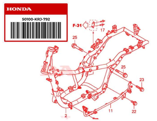 CHASIS DOCUMENTADO HONDA S-WING 125 07-12