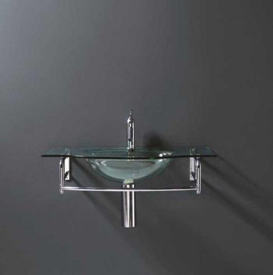 PICA LAVAMANOS CRISTAL 95CM CON SOPORTES