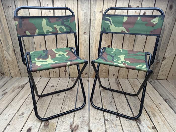 2 SILLAS CAMPING PLEGABLES CAMUFLAJE