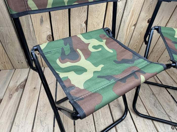 2 SILLAS CAMPING PLEGABLES CAMUFLAJE