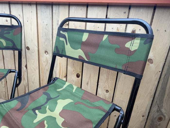 2 SILLAS CAMPING PLEGABLES CAMUFLAJE