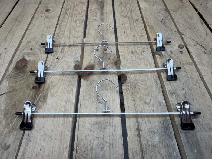 PACK 3 PERCHAS CON PINZA 35CM