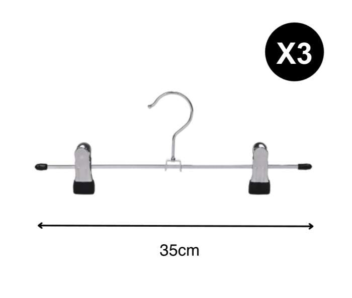 PACK 3 PERCHAS CON PINZA 35CM