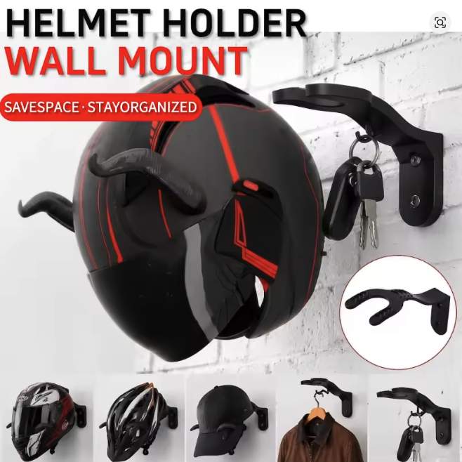 SOPORTE PARED CASCO DE MOTOCICLETA