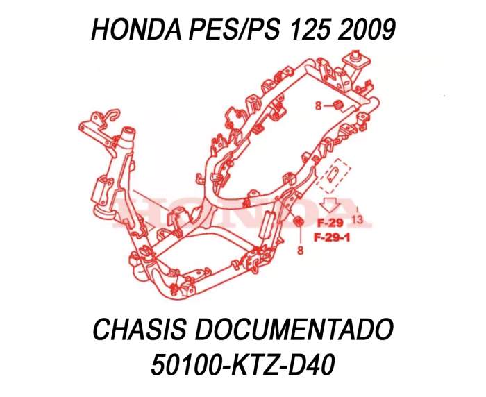 CHASIS DOCUMENTADO HONDA PS 125 06-13