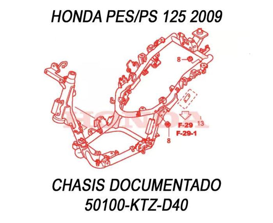 CHASIS DOCUMENTADO HONDA PS 125 06-13