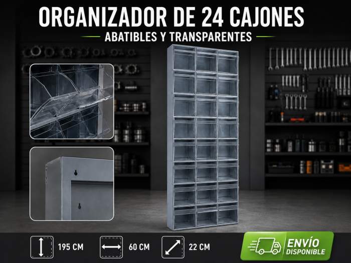 ESTANTERIA 24 CAJONERAS INDUSTRIALES UNIBOX
