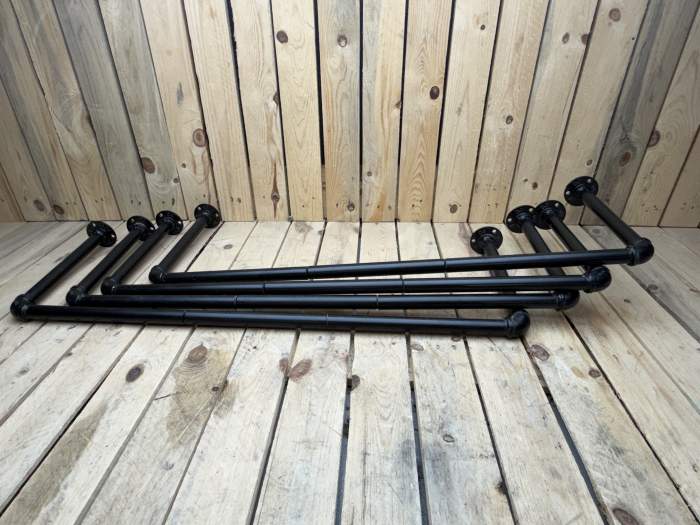 LOTE 4 PERCHEROS NEGROS 90X30X10CM