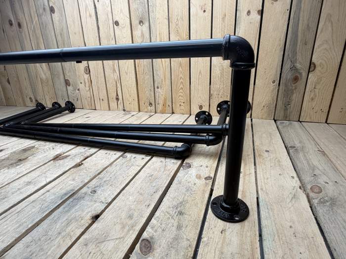LOTE 4 PERCHEROS NEGROS 90X30X10CM