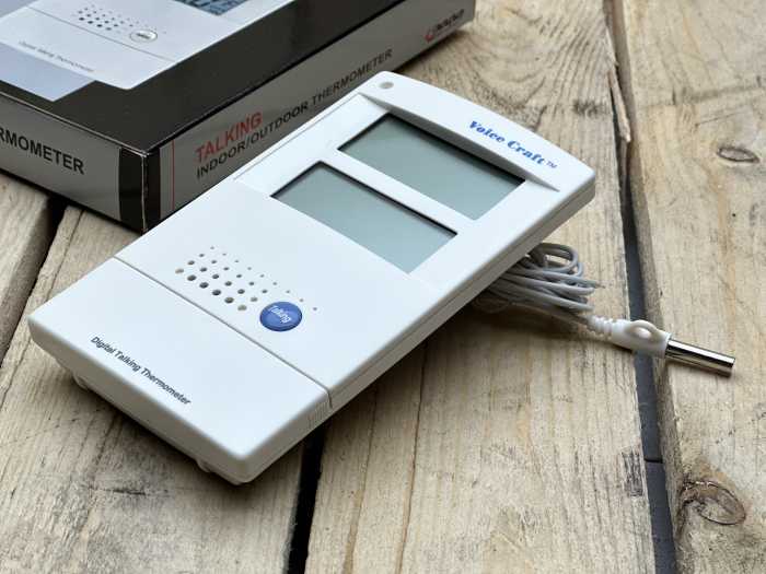 TERMOMETRO INT/EXT CON VOZ - QrBox.es