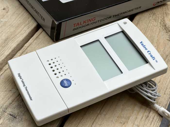 TERMOMETRO INT/EXT CON VOZ - QrBox.es