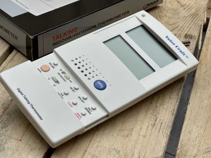 TERMOMETRO INT/EXT CON VOZ - QrBox.es