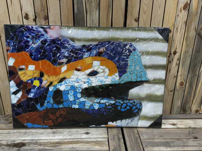 LIENZO GAUDÍ PARC GÜELL 120X80CM - QrBox.es