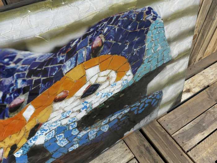 LIENZO GAUDÍ PARC GÜELL 120X80CM - QrBox.es
