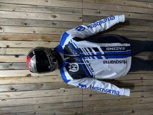 SUDADERA T-5XL HUSQVARNA CAPUCHA AZUL